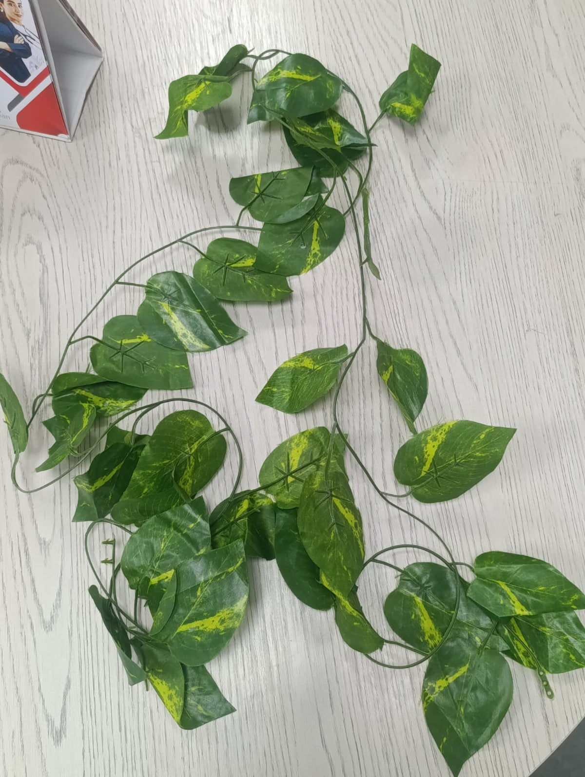 Artificial Plant Leaves Bail with 10 FT LED Fairy Lights & 7 FT Leaf Lights
