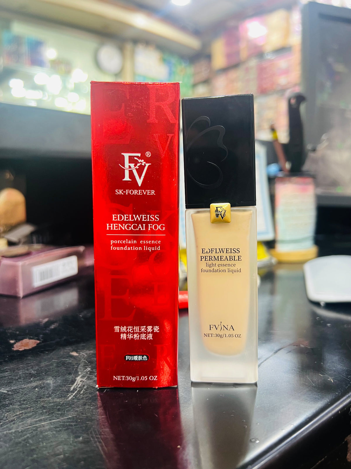 1 PCs FV Edelweiss Permeable Light Essence Foundation Liquid *korean*
