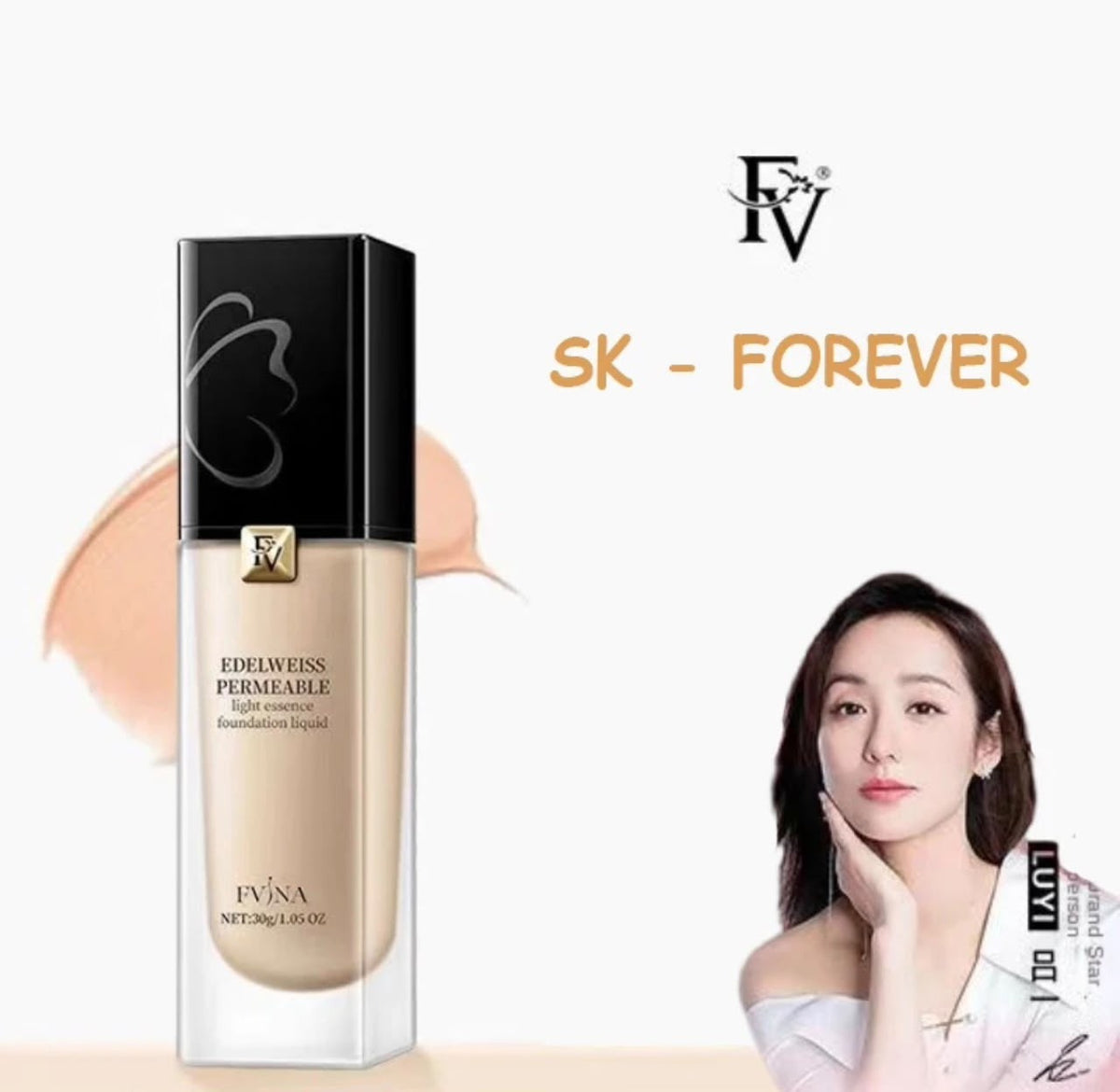1 PCs FV Edelweiss Permeable Light Essence Foundation Liquid *korean*