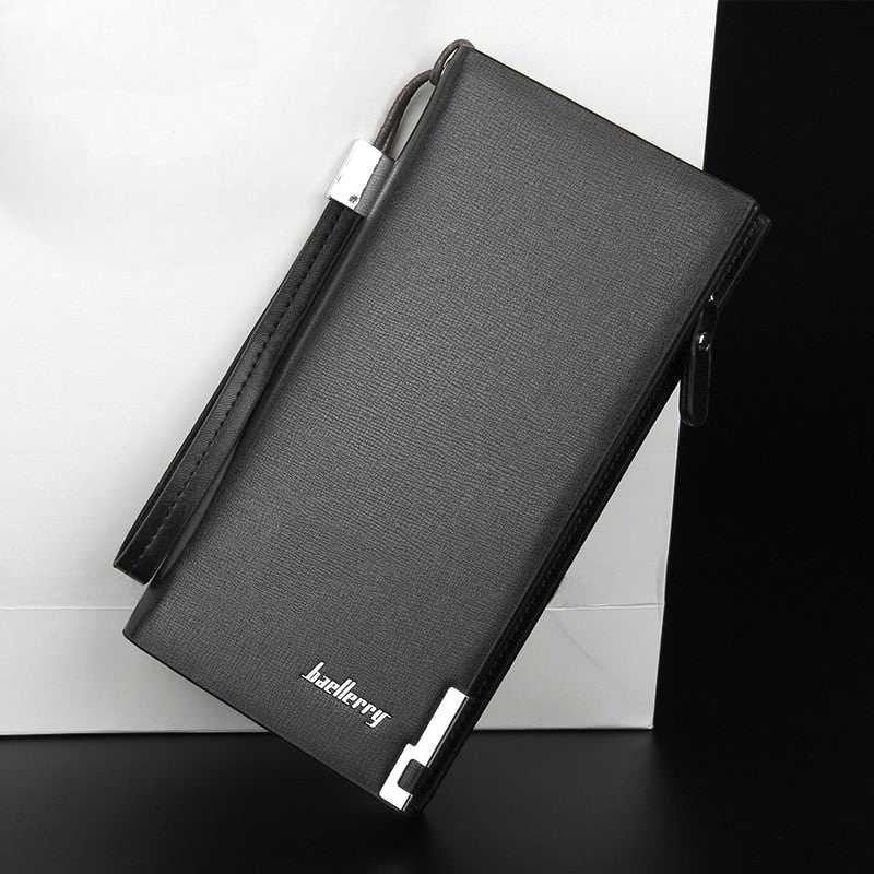 Baellerry Long Wallet For Men And Women - Fashion Accessory Designed For Cash Storage And Daily Carry Routine - Black