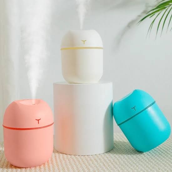 Mini Cute Air Humidifier With RGB Light | Mute Humidifier For Room & Office | 220ML Water Capacity