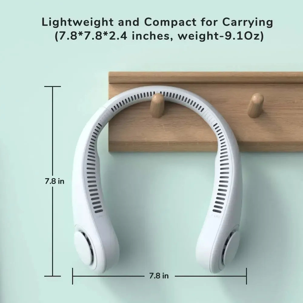 Portable Neck Fan - 1 Pc White Personal Cooling Device