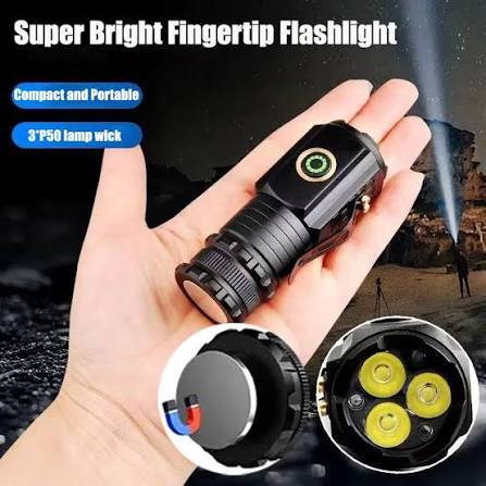Bright Mini Flashlight with 3 LED Wicks Perfect for Emergencies Outdoor Activities
